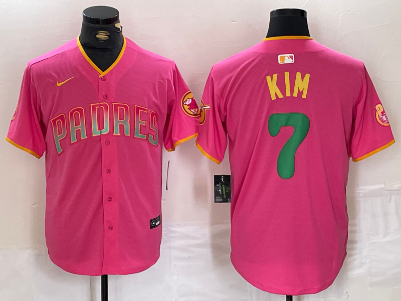 Men's San Diego Padres Ha-Seong Kim #7 Pink Jersey